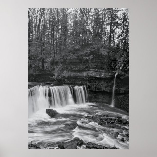 Great Falls of Tinkers Creek (b&w poster) Poster (Front)