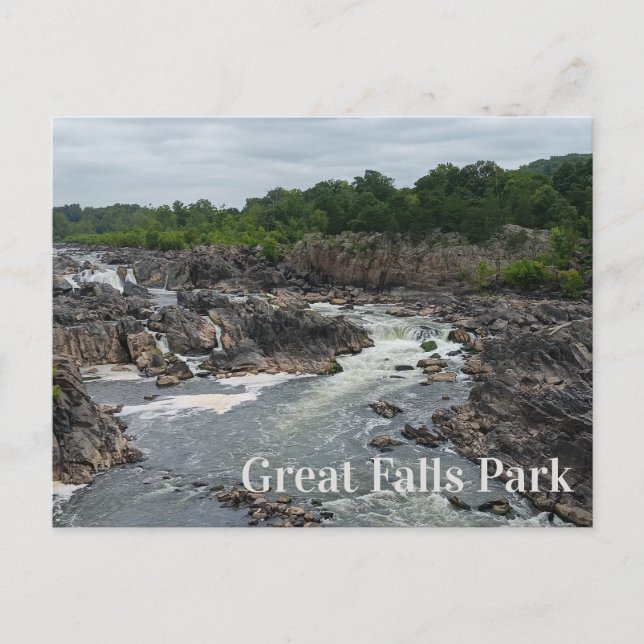 Great Falls Park Potomac River at Mather Gorge Postcard (Front)