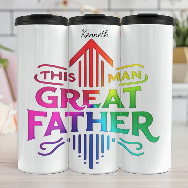 Great Father: Colorful Man Honored Thermal Tumbler (Creator Uploaded)