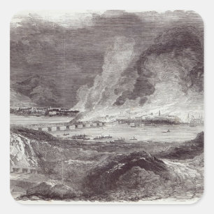 Great Fire at Pittsburgh Square Sticker
