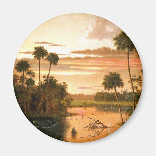 Great Florida Sunset, fine art painting, Magnet (Front)