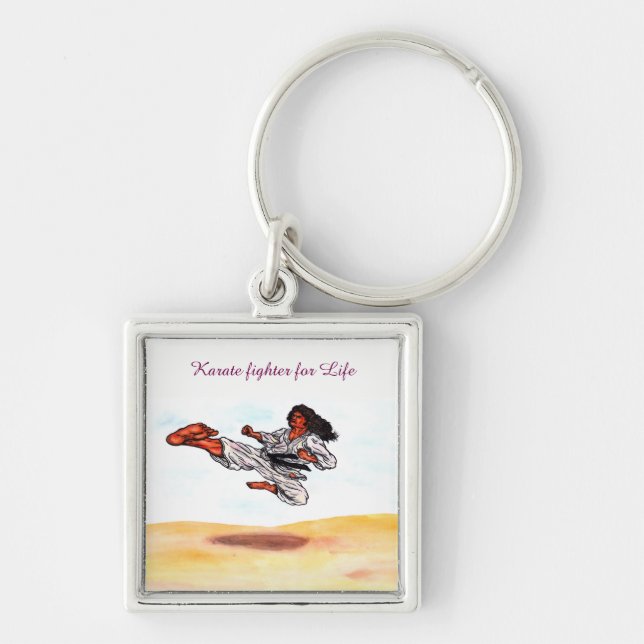 great flying karate master kick keychain (Front)