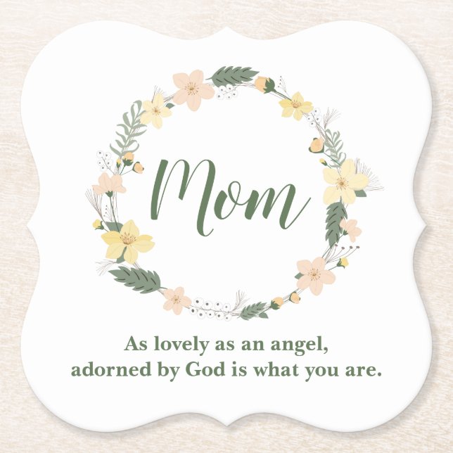 Great for Mom Paper Coaster (Front)