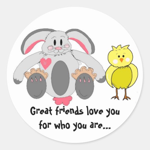 Great Friends Love You Always Classic Round Sticker