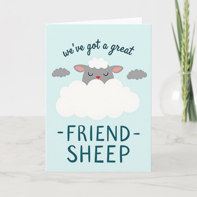 Great Friendsheep Greeting Card (Front)