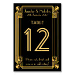 Great Gatsby 1920s Art Deco Wedding Table Number at Zazzle