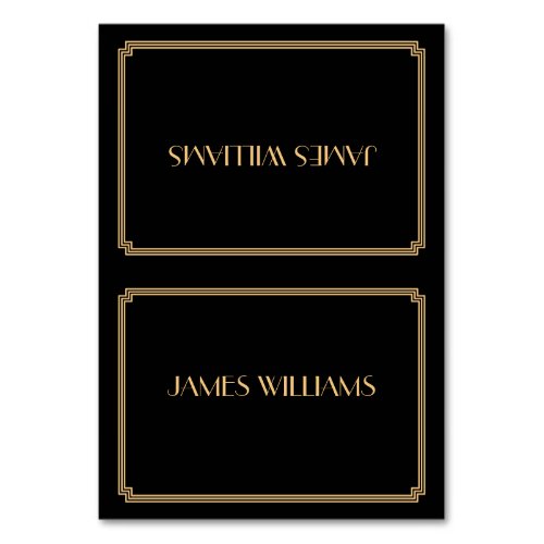 Great Gatsby Art Deco Black Place Setting Cards