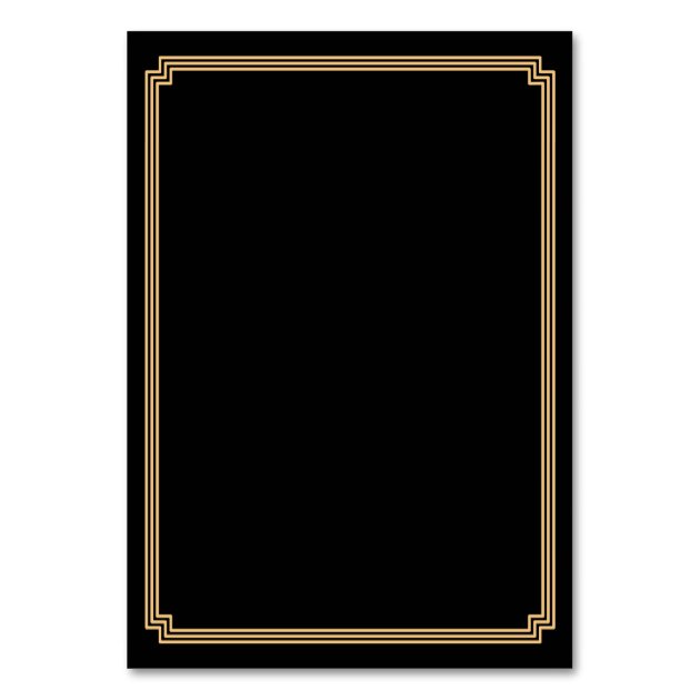 Great Gatsby Art Deco Black Wedding Place Cards
