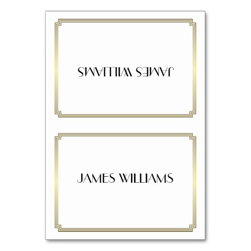 Great Gatsby Art Deco Gold Place Setting Cards