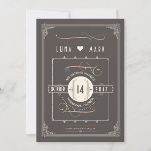 Great Gatsby Art Deco Save the Dates Save The Date