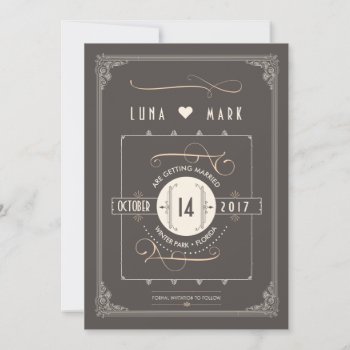Great Gatsby Art Deco Save The Dates Save The Date by joyonpaper at Zazzle