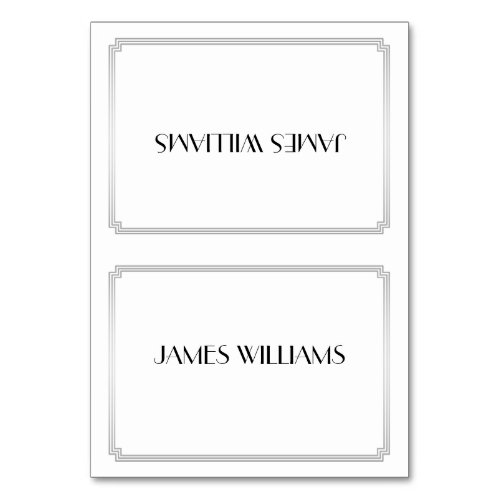 Great Gatsby Art Deco Silver Place Setting Cards