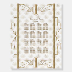 Great Gatsby Art Deco Wedding Seating Chart Foam Board
