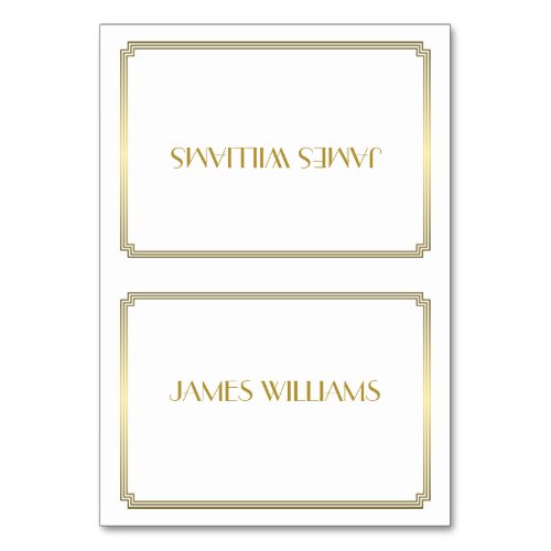 Great Gatsby Art Deco White Place Setting Cards