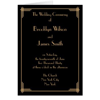 Great Gatsby Black Art Deco Wedding Programs by dream_wedding at Zazzle