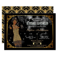 Great Gatsby bridal shower invitation African