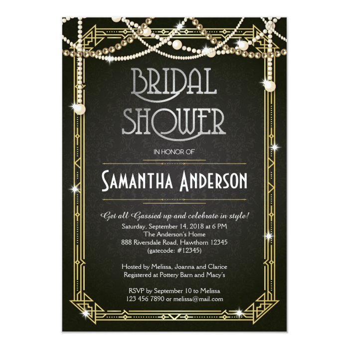 Gatsby Bridal Shower Invitations 4