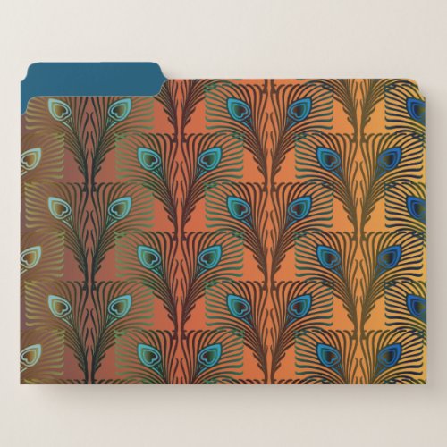 Great Gatsby Feathers art deco design File Folder