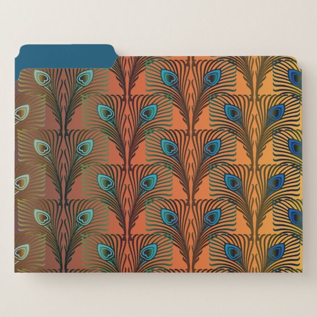 Great Gatsby Feathers art deco design File Folder (Front Left)