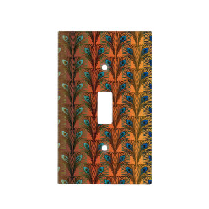 Great Gatsby Feathers art deco design Light Switch Cover