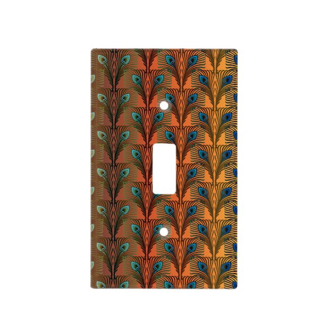 Great Gatsby Feathers art deco design Light Switch Cover (Front)