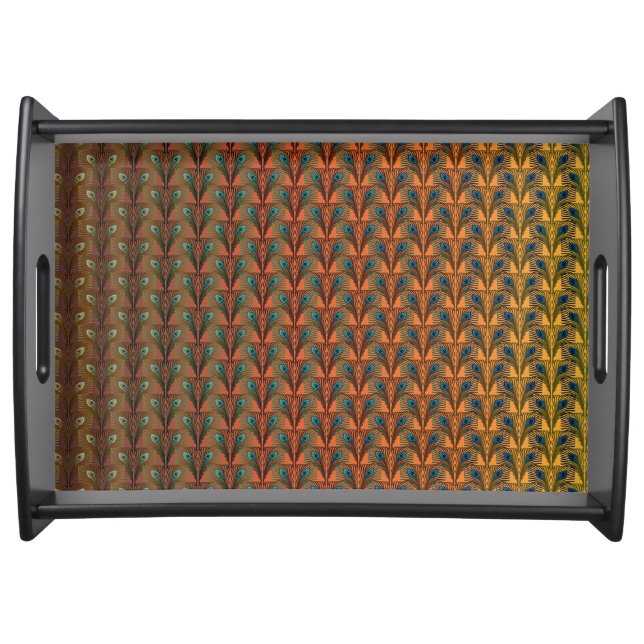 Great Gatsby Feathers art deco design Serving Tray (Front)