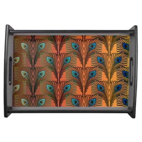 Great Gatsby Feathers art deco design Serving Tray