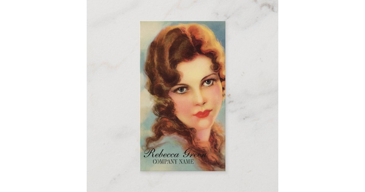 Great Gatsby Girl Beauty Salon Makeup Hair Stylist Business Card