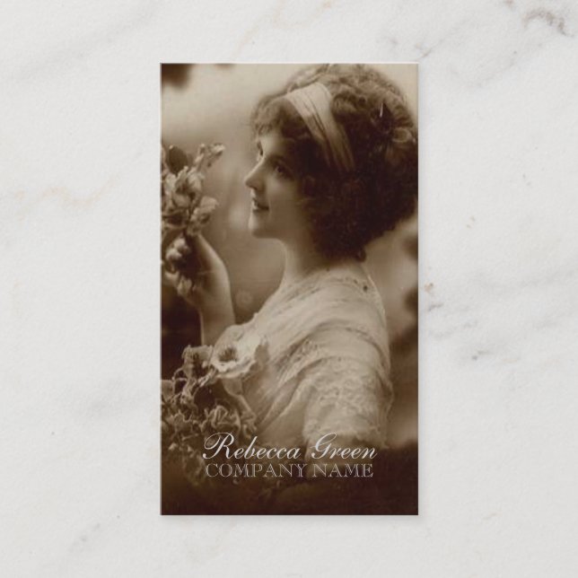 great gatsby girl makeup hair stylist photographer business card (Front)