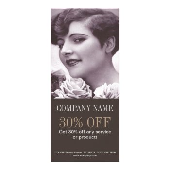 Great Gatsby Girl Makeup Hair Stylist Photographer Rack Card by businesscardsdepot at Zazzle
