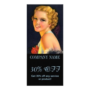 Great Gatsby Girl Makeup Hair Stylist Photographer Rack Card by businesscardsdepot at Zazzle