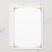 Great Gatsby Gold Art Deco Bridal Shower Invites (Back)