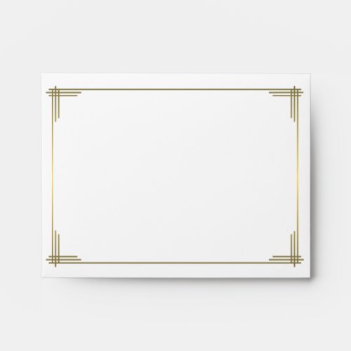 Great Gatsby Gold Art Deco Wedding RSVP Envelopes