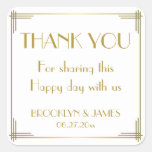 Great Gatsby Gold Art Deco Wedding Stickers