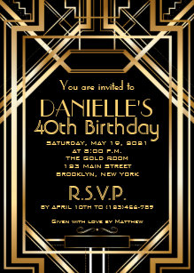 great gatsby invitations zazzle