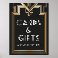 Great Gatsby Inspired Cards and gifts Signage