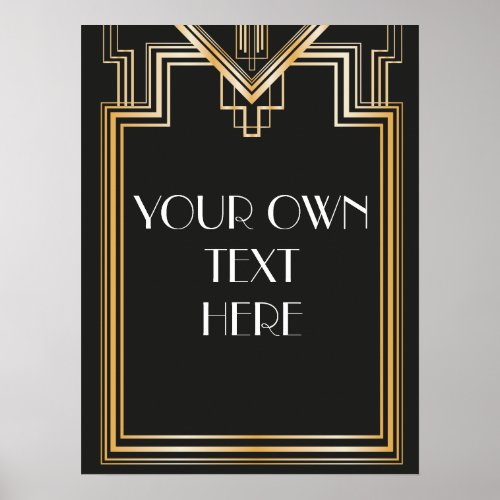 Great Gatsby Inspired Custom Signage Poster