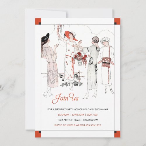 Great Gatsby inspired invitation