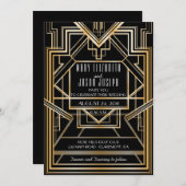 Great Gatsby Inspired Wedding invitation (Front/Back)