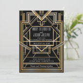 Great Gatsby Inspired Wedding invitation (Standing Front)