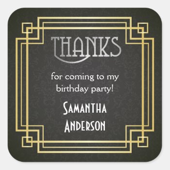 Great Gatsby Stickers  Art Deco Favor Tags by ApplePaperie at Zazzle