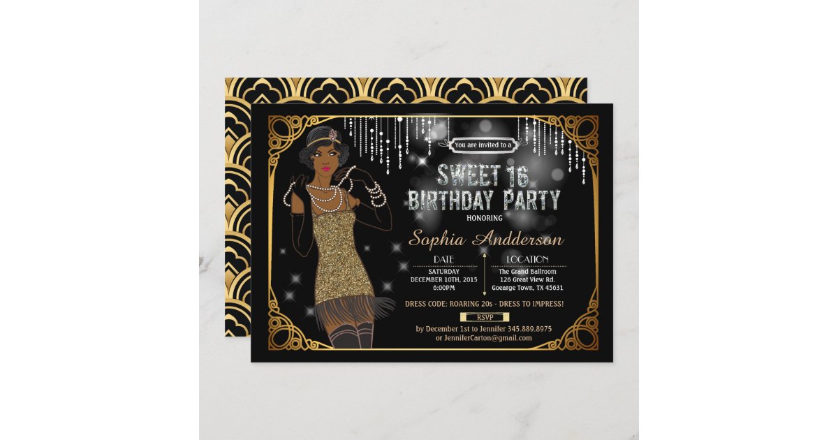 the great gatsby party invitation