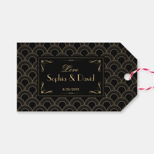 Great Gatsby Vintage 1920s Art Deco Wedding Gift Tags