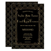 Great Gatsby Vintage 1920s Art Deco Wedding Invite