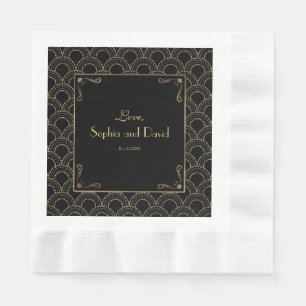 Great Gatsby Vintage 1920s Art Deco Wedding Napkins