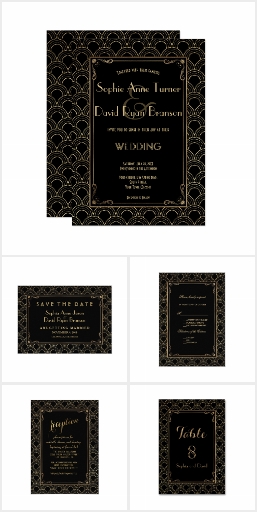 Great Gatsby Vintage Art Deco Wedding Collection
