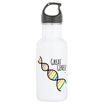Great Genes Stainless Steel Water Bottle by Windmilldesigns at Zazzle