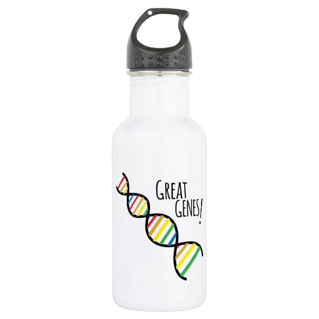 Great Genes Stainless Steel Water Bottle (Front)