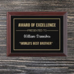 Great Gift! Best Brother Award plaque<br><div class="desc">Give him an award he will cherish!</div>