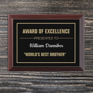 Great Gift! Best Brother Award plaque